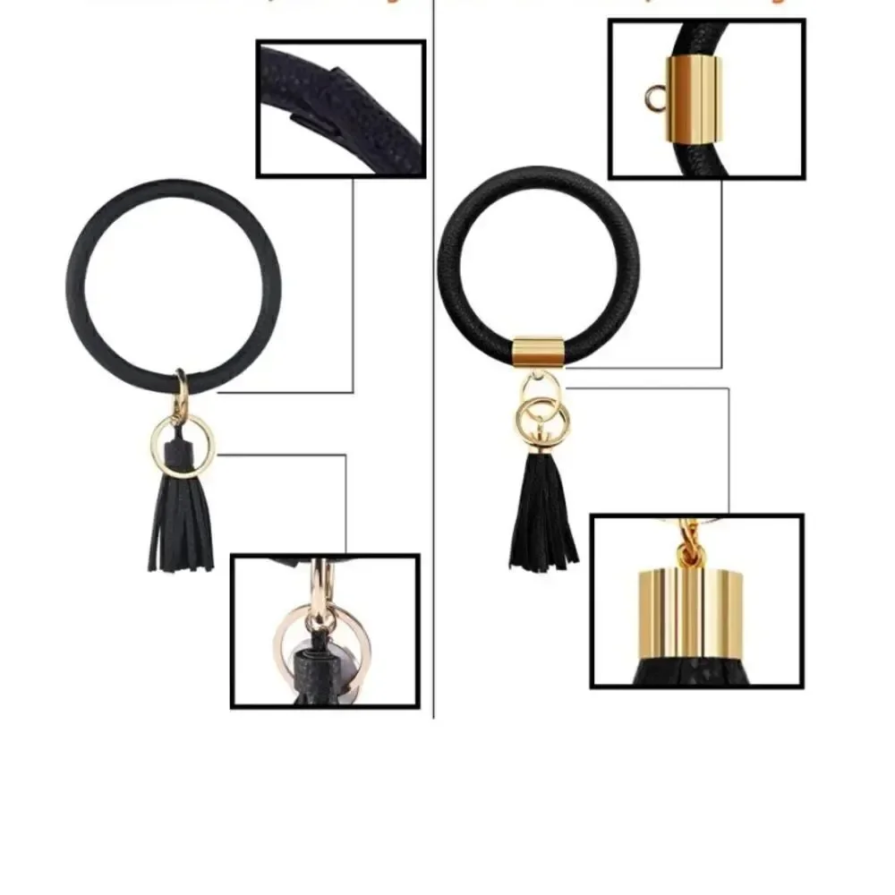Black key ring bracelet